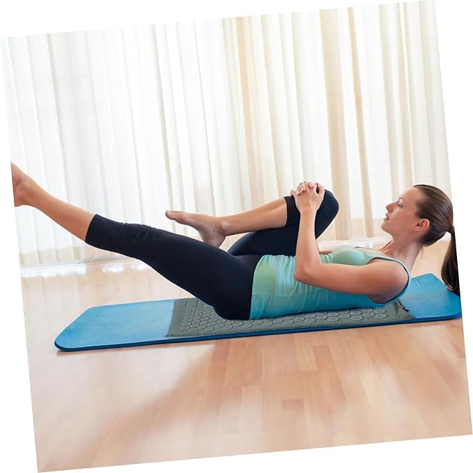 Acupoint Massage Mat and Pillow Set with Carrying Bag Grey Acupressure Massage Mat for Body Relaxation and Neck Back Relief Suitable for Yoga and Health Care