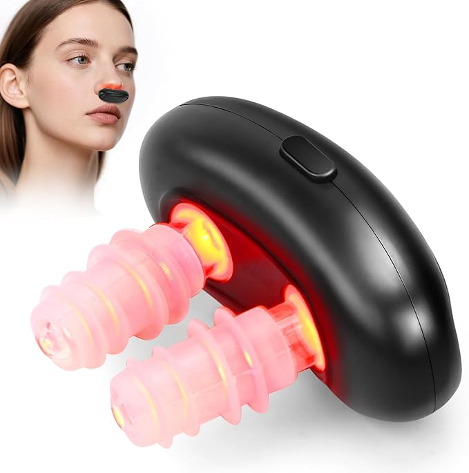 HeartCarely Red Light Nasal Congestion Relief Red Light Nasal Device for Congestion Relief | Red Light for Nose Sinus Support &amp Allergy Comfort | Portable USB Rechargeable Wellness