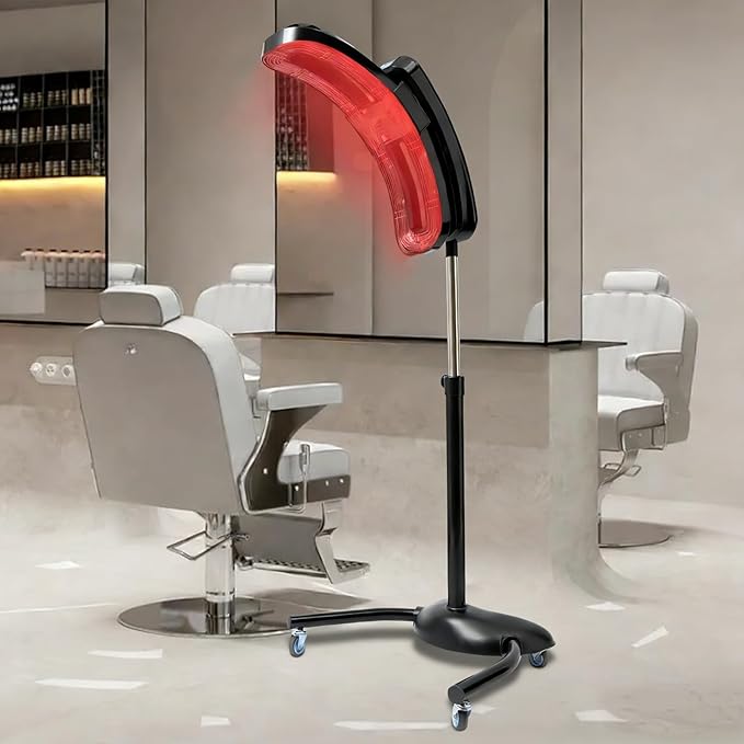 Vertical Hairdressing Heater950W Standing Hair Dryer360°Rotatable Salon Hair Dryer Vertical Cold Iron Slaon DryerTime Temperature Adjustable(950W Black)