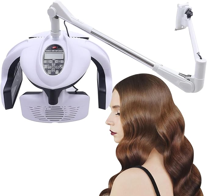 Wall Mounted/Standing Orbiting Hair Dryer Heat Hair Color Perm Processor Dryer Accelerator Salon Beauty Barber Shop Hair Dryer with Adjustable Timer and TemperatureWallMounted