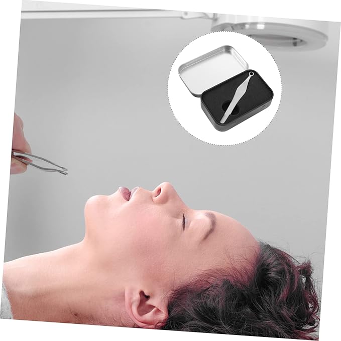 balacoo 3pcs Professional Nasal Hair Tweezer Clipper Round Head Trimmer for Home