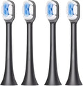 Electric Toothbrush Heads Replacement Compatible with SOOCAS X1 X3 X3U X5 Teeth Brush Replacement Heads(4 pcs Black)