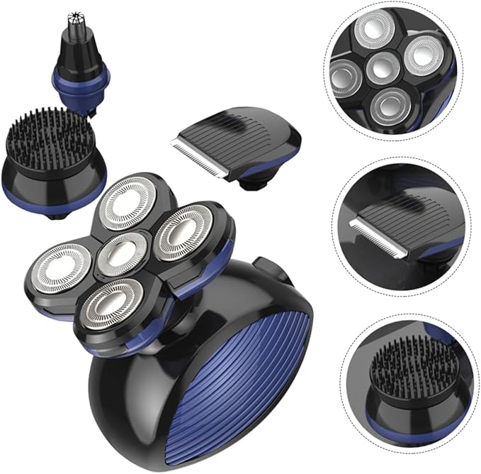 USB Rechargeable Electric Shaver Floating Trimmer Head for Beard Hair and Nose Hair Multifunctional Grooming Kit for Men
