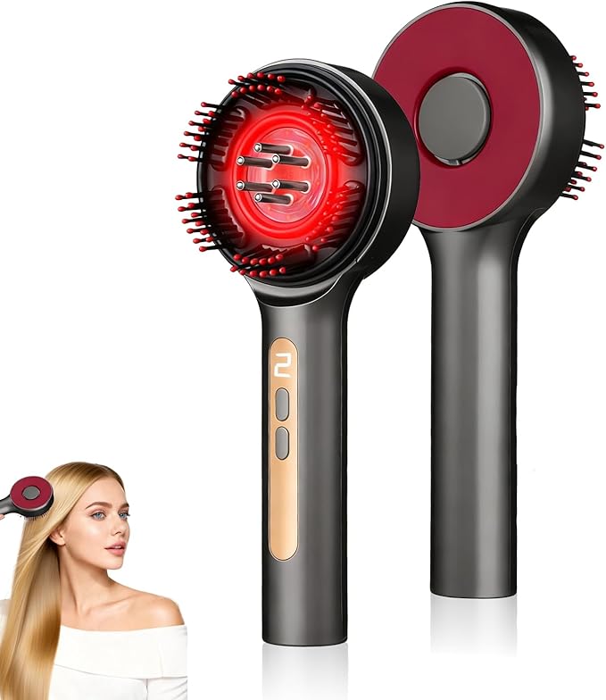 Electric Scalp Massager 3-in-1 Hair Oil Applicator &amp Cordless Electric Head Massager IPX7 Waterproof Portable Scalp Brush for Home &amp Travel Grey