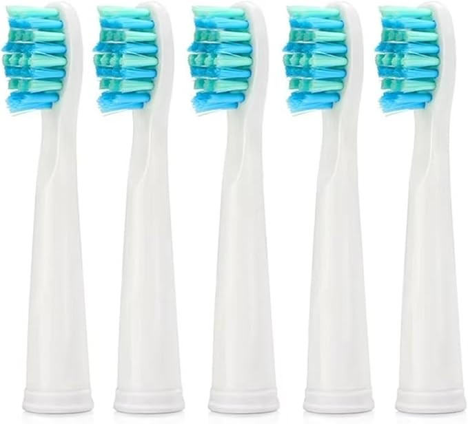 5/10/16 Pcs Replacement Brush Heads Compatible for Seago Compatible for Fairywill Toothbrush Head Refill(Ivory)