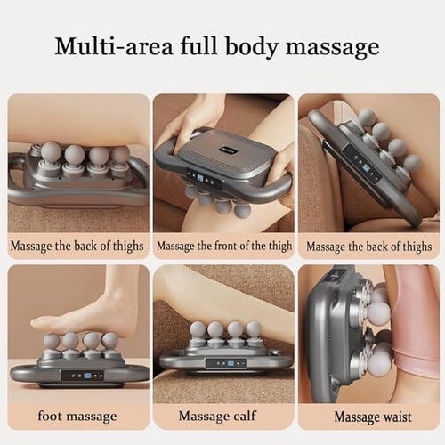16 Head Massage Gun Deep Tissue with 9 Levels &amp 9 Modes Electric Massager Tool for Legs Arms Waist Back Buttocks - Full Body Muscle Pain Relief Ideal Gifts for Women