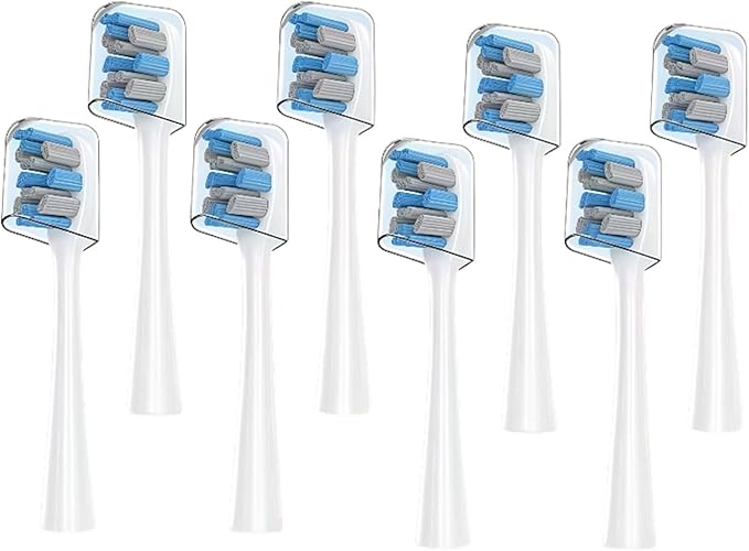 Replacement Toothbrush Head.Compatible for Usmile Y4 Y10 Y1S Y20 Y10PRO Y20PRO Electric Toothbrush(Gray 8PCS)