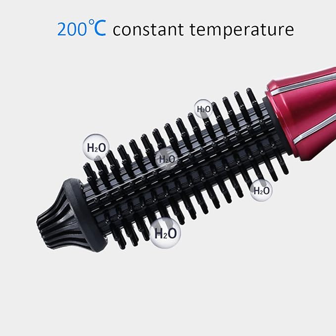 Curling Iron Brush Folding Electric Hair Curler Heated Curling Wand Styler Hot Comb Brush Ceramic Coating Portable Hair Dressing Beauty Tool for Home Professional Salon(