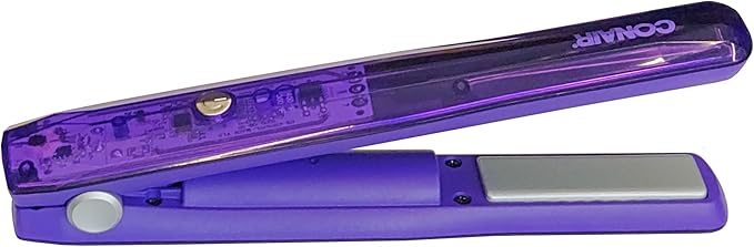 Conair Violet Vamp Women's Cordless Ceramic Hair Straightener - Rechargeable Flat Iron with Ceramic Technology Stylish Pouch Included