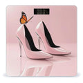Smart Scale for Body Weight Automatic Switch Digital Bathroom Weighing Scale Elegant Pink High Heel Shoes Butterfly