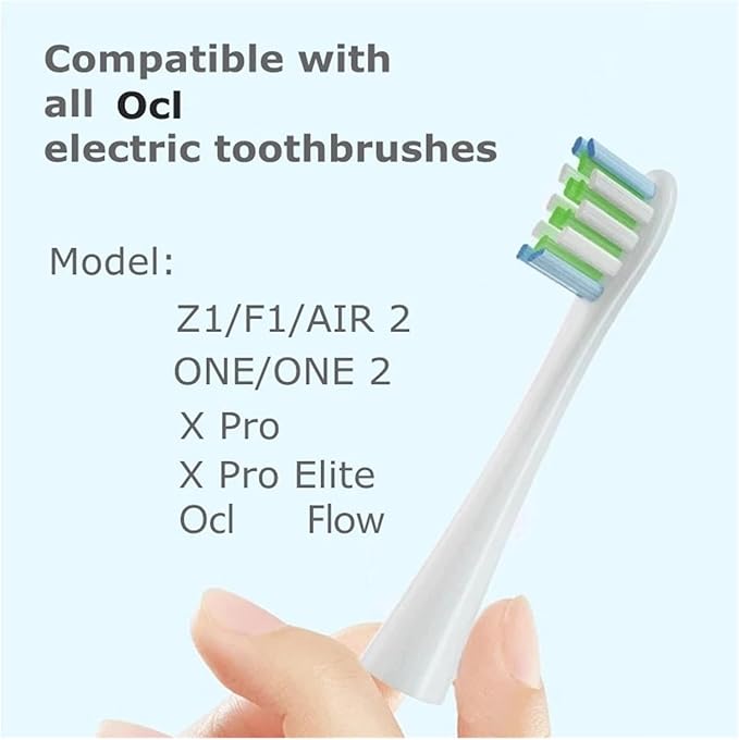 Replacement Brush Heads Compatible for OCL EAN Flow/X PRO Elite/X PRO /F1/Z1/One/ Air2 Sonic Electric Toothbrush Nozzles Soft Dupont Bristle(3 HOC)