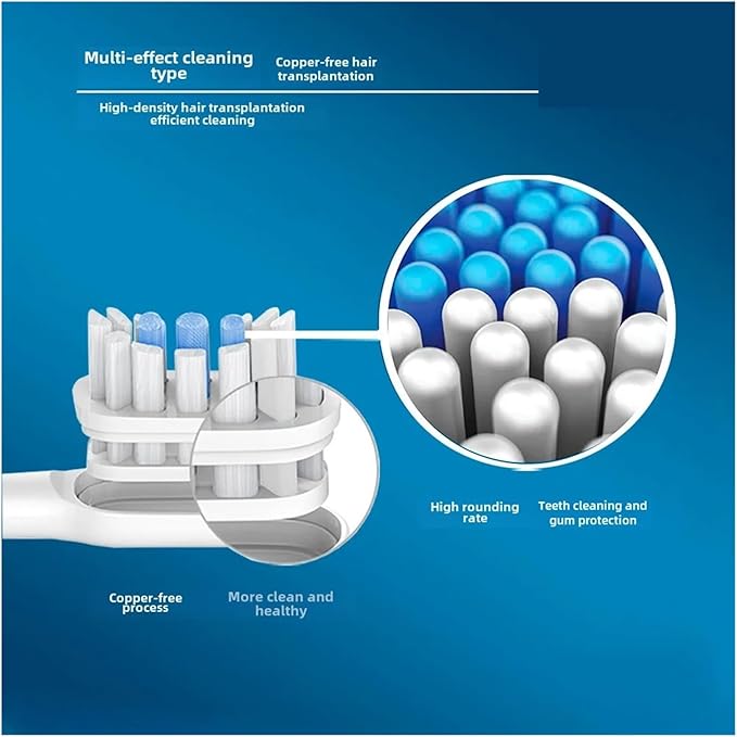 12Pcs Toothbrush Replacement Heads Compatible for FLYCO FT7105/FT7106/FT7108/FT7205 Packaging with Dust Cover(Black)