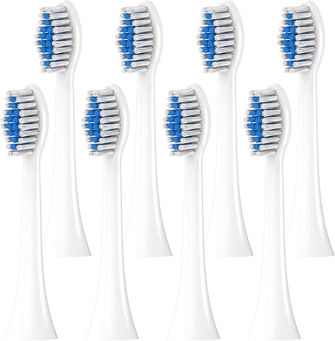 Replacement Toothbrushes Head Compatible for 1100 2100(White-8 Pcs)