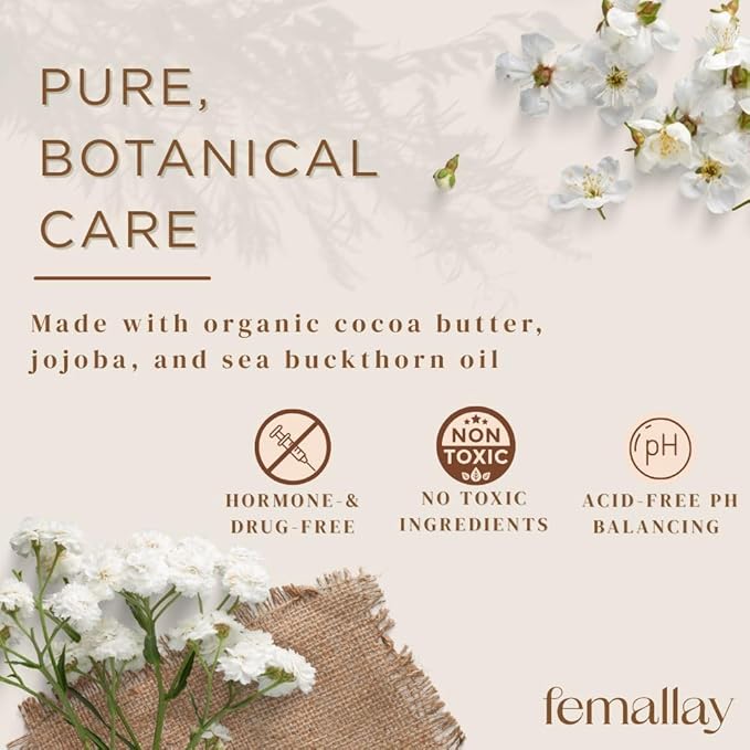 Femallay Organic Vaginal Melts – Chocolate – Moisturizes and Refreshes – 14 Count + Applicator