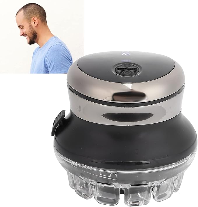 Electric Head Shaver 360° Flying Saucer Blade Head Electric Mens Cordless Wet Dry Bald Head 60M Use Time Mens Hair Cutter Grooming Kit Gifts for Father Flying Saucer Blade Electric Head Shaver