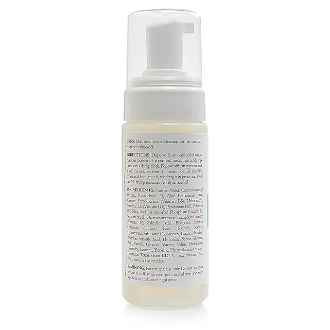 Thera Foaming Body and Hair Cleanser Rinse-Free Exfoliating Foam 5 oz 12 Count