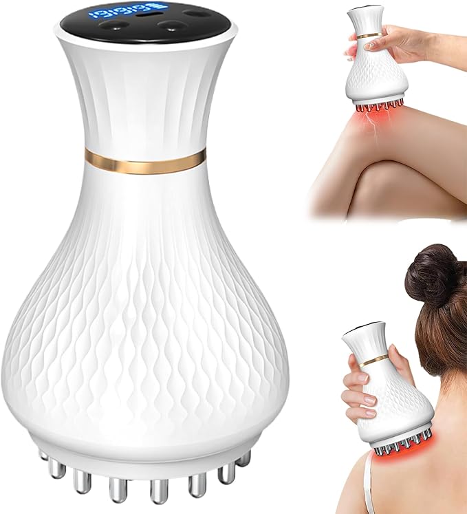 Electric Handheld Massagers Electric Foot Massagers Ergonomic Cellulite Massager with Heating and Vibration Waterproof Body Sculpting Machine for Muscle Relaxation