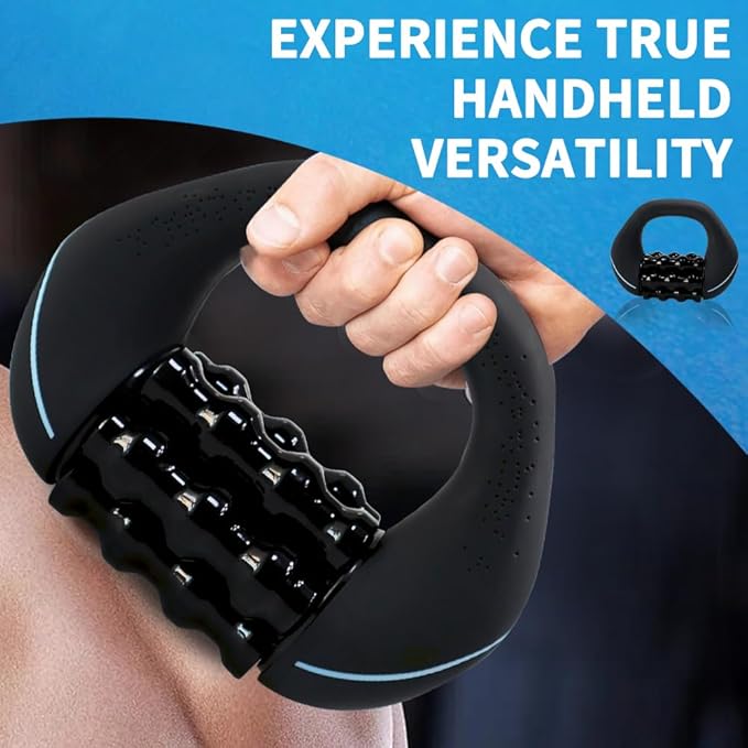 Mini Percussive &amp Rolling Massager - 3-Speed Electric Deep Tissue Muscle Roller for Full Body Pain Relief Portable Handheld Massage for Legs Back Shoulders &amp Glutes with 4H Battery