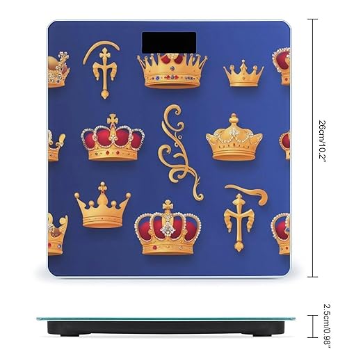 Energy Saving Scale Bathroom Weighing Scale Smart Scale for Body Weight Digital Purple Blue Gold Royal Crown