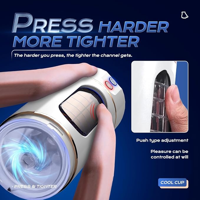 Male Masterburbatar Hands Free with 10 Vibration Sucking Massagers Modes Automatic Male Mastusbafor Tight Sleeve Hoodies Pussy Pocket Silicone Electric Massager Machine PW101446 (White)