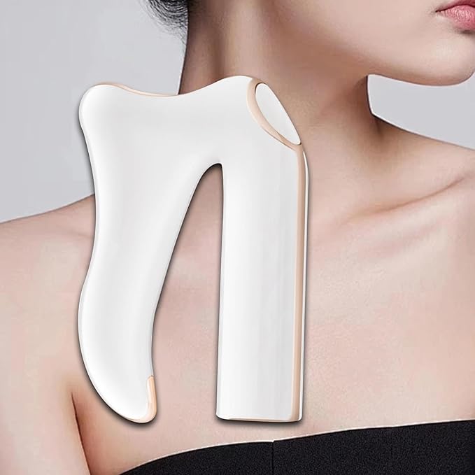 Gua Sha Electric Massager for Neck Facial Beauty Instrument Scraping Massage Scraping Tool Electric Massager for Arms Neck White