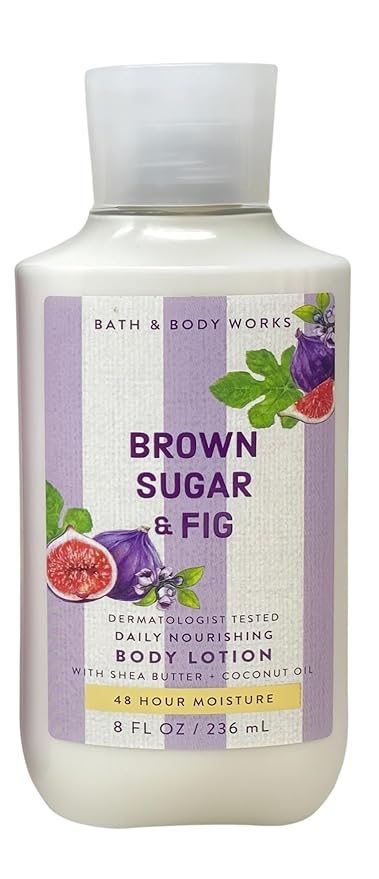 Bath &amp Body Works Brown Sugar &amp Fig Body Wash and Daily Nourishing Body Lotion with a Lavender Dream Bar Soap