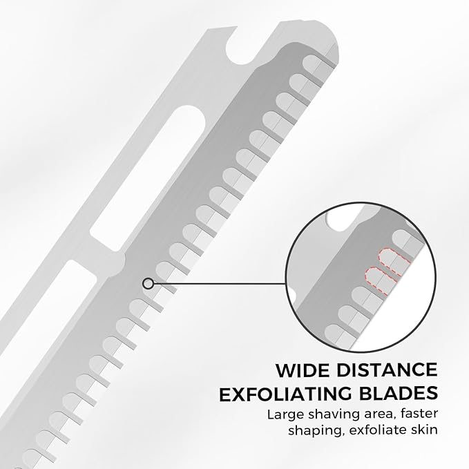 Black Dermaplaning Razor and 10pcs Wide Blade Refills and 10pcs Micro Blade Refills
