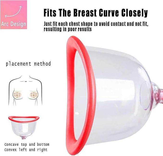 Electric Breast Massager Chest Beauty Enlargement Machine Vacuum Therapy Machine for Flat Breasts Sagging BreastsD