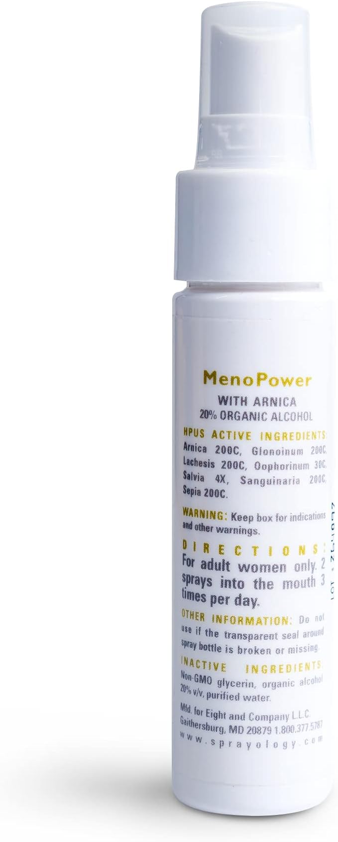 Sprayology MenoPower Homeopathic Menopause Relief Spray Natural Hot Flash &amp Mood Support Fast-Acting Oral Spray for Women Gluten-Free Lactose-Free Natural Homeopathic 30-Day Supply (1.38 fl