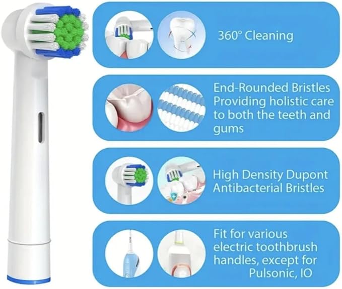 Electric Toothbrush Head Replacement Head - Compatible with Oral-B P2/4000/3757/d12/3766(20 pcs)