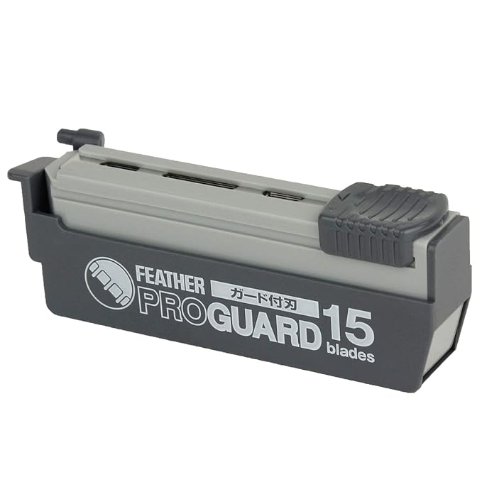 Feather Artist Club ProGuard Razor Blades - (3 Pack of 15) - Single Straight Edge Razor Blades with Guard Refills for Shaving - For Men &amp Barbers