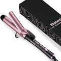 1 1/2 inch Curling Iron Dual Voltage Large Hair Curling Iron Heat up to 450°F Professiona Curling Wand Ceramic Tourmaline(Rose Gold)