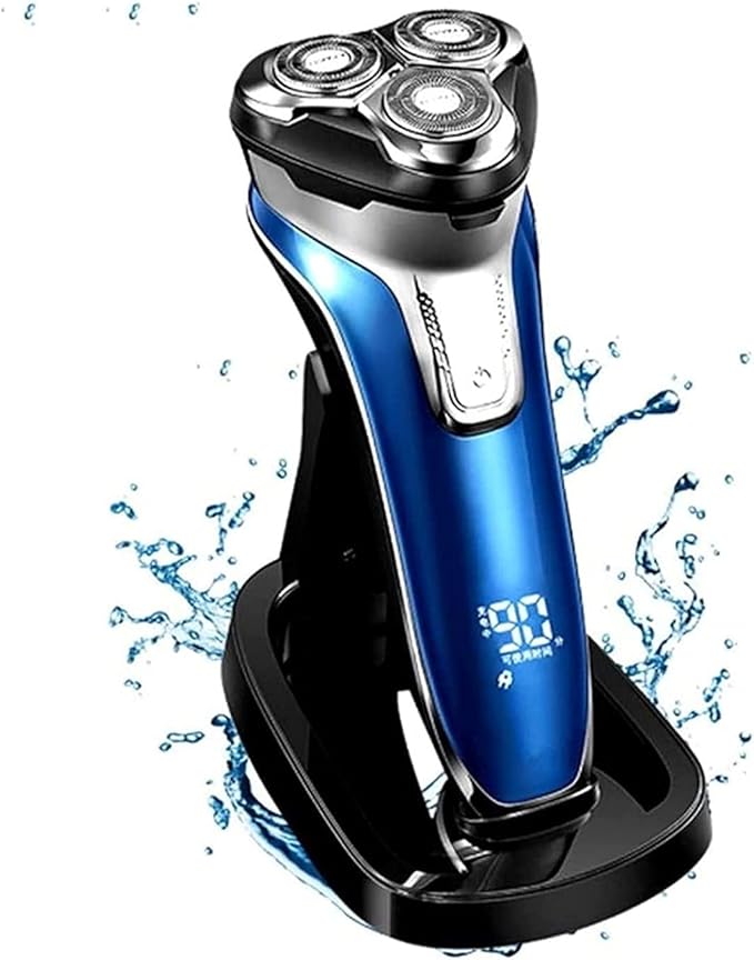 Electric Shaver Razor for Men with Floating Rotary Razor Ipx7 Led Display Rechargeable Dry/Wet Men's Electric Shavers