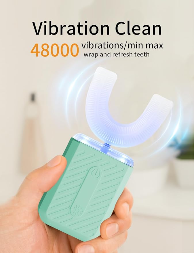U-Shaped Electric Toothbrush for Adults Electric Toothbrush with IPX7 Waterproof