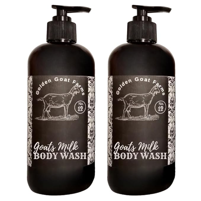 Golden Goat Farms Hyacinth &amp Heather Scented Body Wash with Goat Milk 16 Oz (2 Pack)