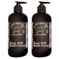 Golden Goat Farms Sandalwood &amp Teak Scented Body Wash with Goat Milk 16 Oz (2 Pack)