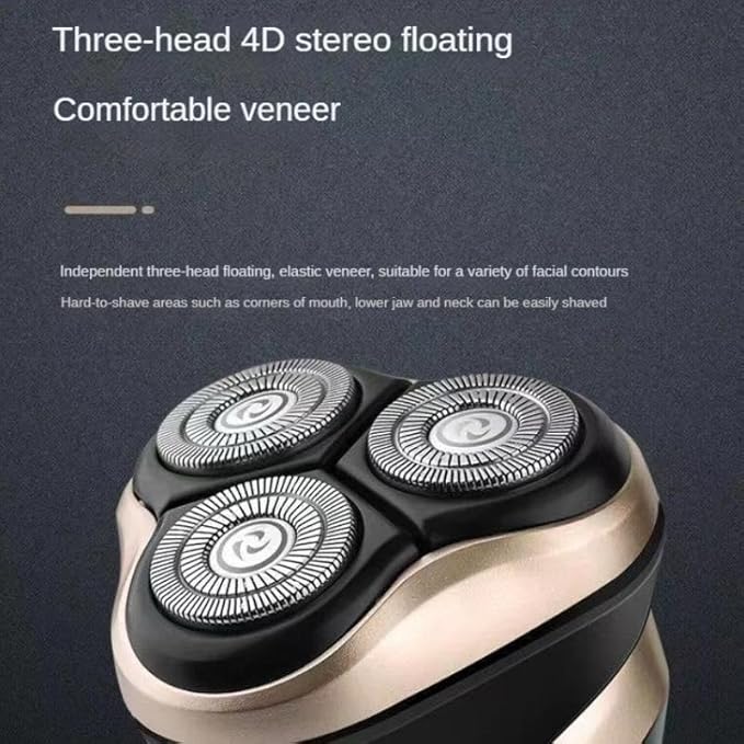 Head Shavers for Bald Men Men's Electric Shaver With LED Power Display/Washable Head/USB Fast Charging Floating Head Home Portable Travel Shaver (Color : Onecolor)