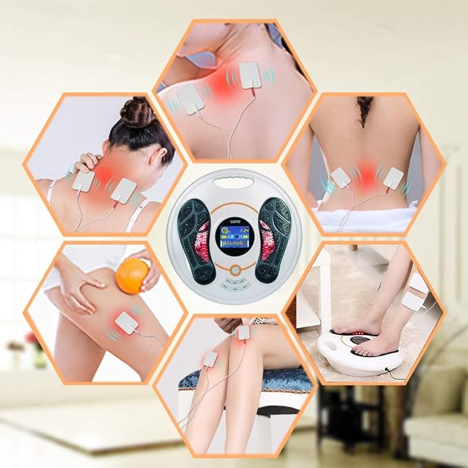 Foot Circulation Plus (FSA or HSA Eligible) - Medic Foot Massager Machine with TENS Unit EMS (Electrical Muscles Stimulator) Feet Legs Health for Neuropathy Diabetes Relieve Pains and Cramps RLS