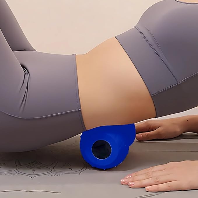 3.5 X 3.5 X 6.3 in Vibrating Peanut Massage Ball 5 Speed Electric Massager for Myofascial Release Tissue Therapy Blue