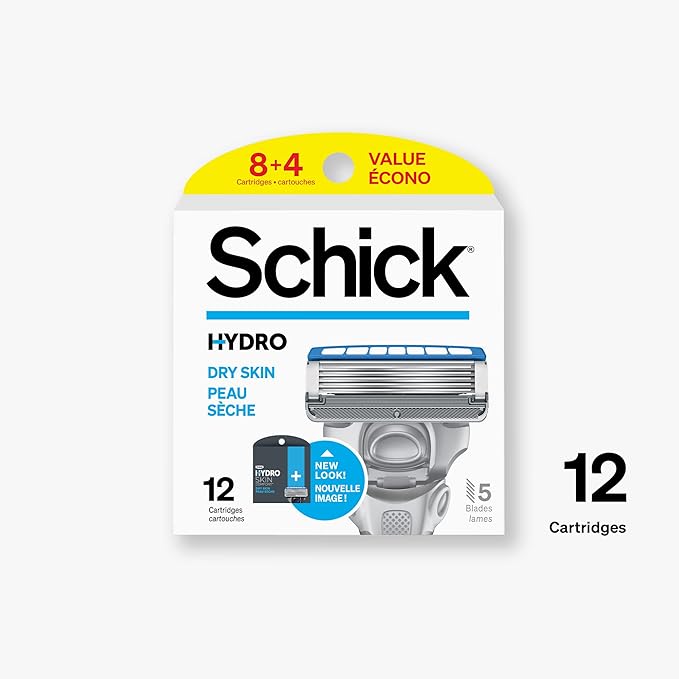 Schick Hydro 5 Sense Hydrate Razor Refills for Men 12 Count (Pack of 1)