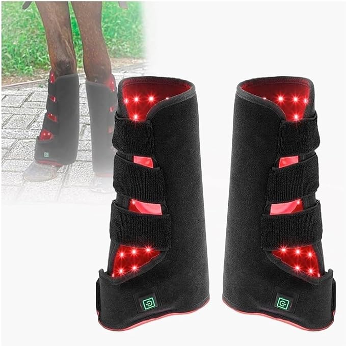 Red Light Therapy Boots for Horses LED Red Light Therapy Device for Horse Leg Pain 850nm Infrared ＆ 660nm Portable Deep LED Light Therapy Belt for Horse Muscle Recovery(Right)