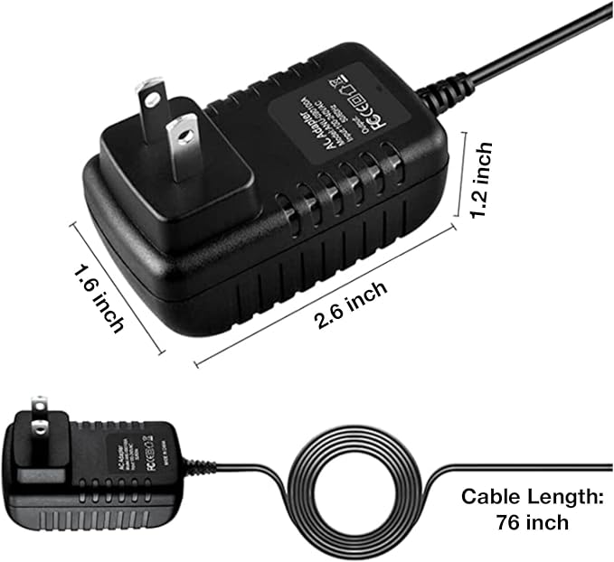 1.9V AC Adapter Compatible with Panasonic ER-GC50 ER-GC51 ER-GC70 ER-GC71 ER-GC72 ER2201 ER2171 Beard Hair Trimmer Clipper ER-CA35 ER-CA70 s ER2061 ER2211 ER2161 RE9-85 DC 1.7V Power Charger