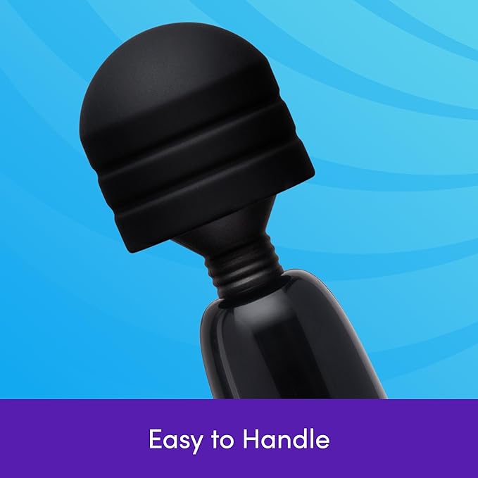 Lovehoney Powerful Electric Handheld Massager - Mains Powered Body Massage Tool with 12 Vibration Modes - Flexible Neck for Muscle Aches in Back Neck Shoulders Legs – Black