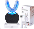 U-Shaped Ultrasonic Toothbrush for Teeth Whitening Automatic Electric Toothbrush for Adults 360-degree Cleaning Wireless Charging and IPX7 Waterproof Kit for Travel or Home(Black)