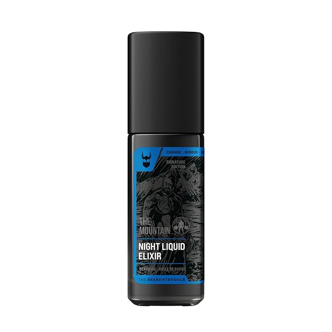 The Beard Struggle Mountain Night Beard Oil for Men – Deep Hydration &amp Overnight Conditioning – Strengthening Botanical Blend – Fast-Absorbing Non-Greasy – 30 mL (1 fl oz)
