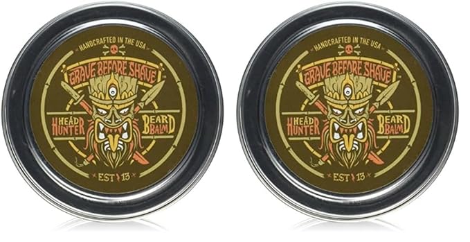 Grave Before Shave™ Head Hunter Beard Balm (Tropical summer aroma) (4 oz.) (Pack of 2)