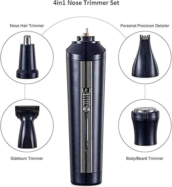 Ear and Nose Hair Trimmer Professional USB Rechargeable Nose Trimmer for Men and Women Ear Eyebrow Hair Trimmer Body Grooming Kit IPX7 Waterproof Dual Edge Blades for Easy Cleansing