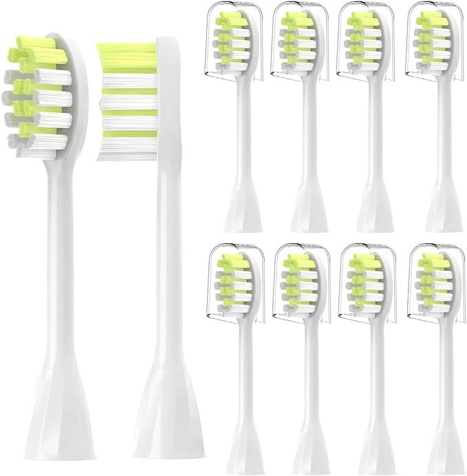 4Pack Replacement Toothbrush HeadsCompatible for Ph One Soni Care Electric Toothbrush Head HY1100 HY1200 BH1022(8pcs White)
