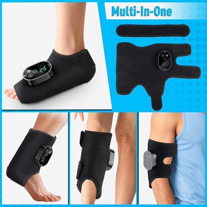 Foot Renew Ankle Massager for Neuropathy Ankle Heating Pad with Massage Foot Heel Pain Relief 6 Heat Levels &amp 3 Vibration Modes