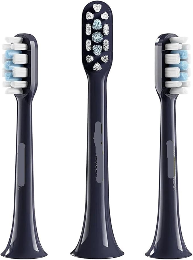 Compatible for 3pcs/6pcs MIJIA T302 Sonic Toothbrush Heads Teethbrush Replacement Oral Hygiene Mi Clean(3pcs Black)